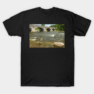 The flowing waters and the bridge T-Shirt